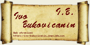 Ivo Bukovičanin vizit kartica